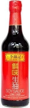A photo of a bottle of Lee Kum Kee soy sauce