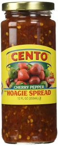 Hot pepper hoagie spread in a jar