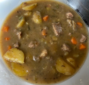 Lamb stew in a bowl